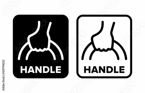 "Handle" item design, ergonomic, carry accessory information sign