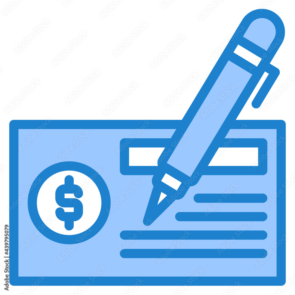 cheque blue style icon cheque blue style icon