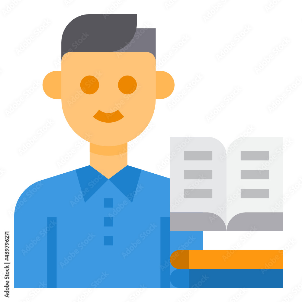 Libraian flat icon Libraian flat icon