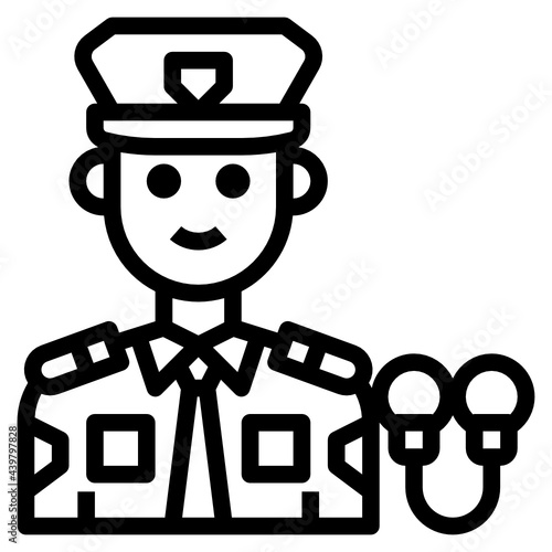 Policeman outline icon