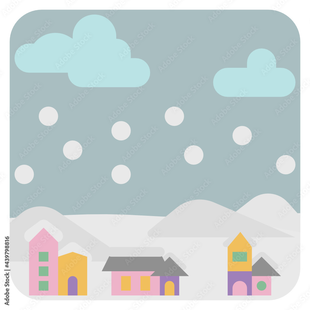 Snowing Village