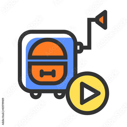 Music Box filled outline icon.