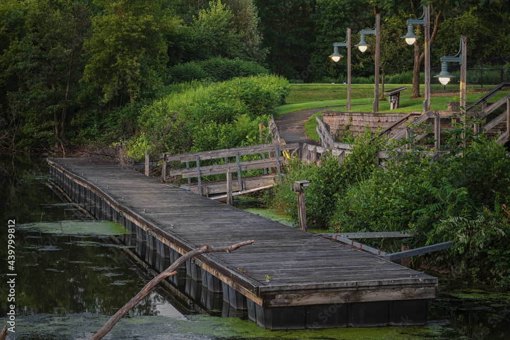 Boating Pier - Wooden Platform in Frankfort, New York Boating Pier - Wooden Platform in Frankfort, New York