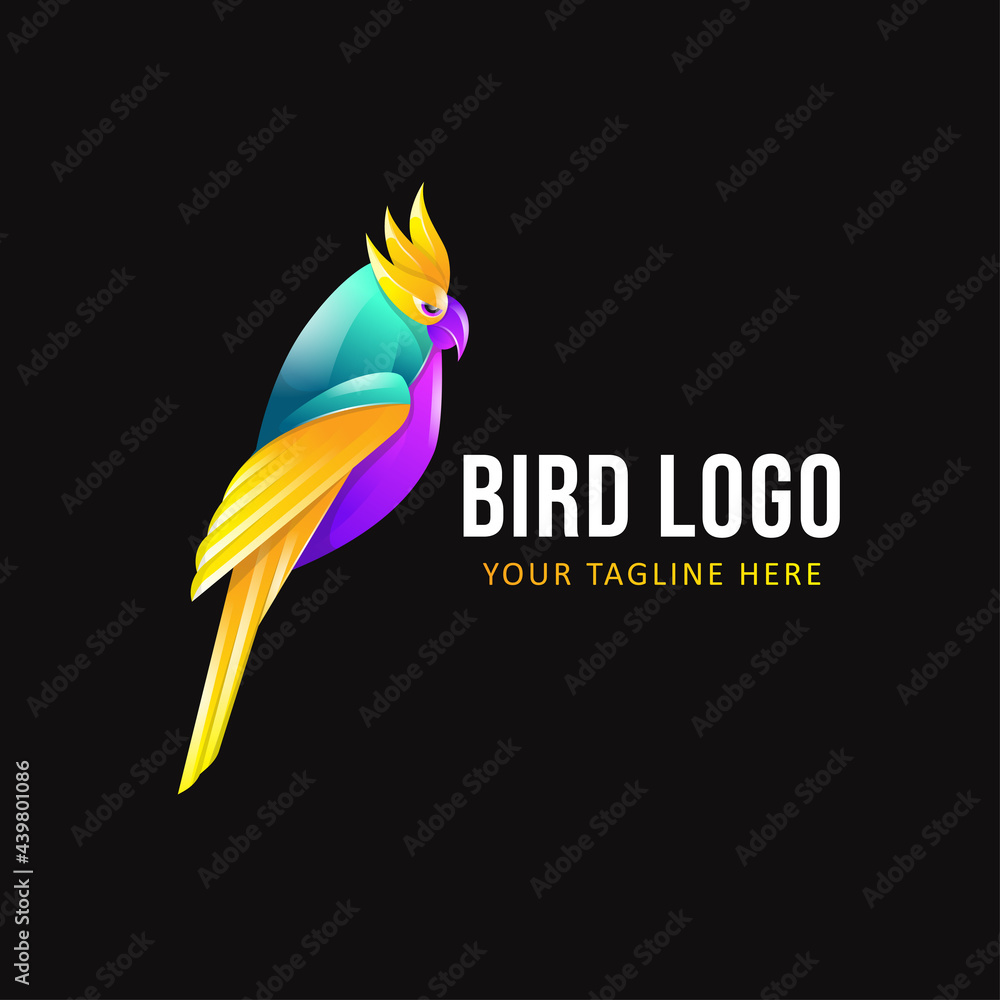 Fototapeta premium Bird Logo Template. Colorful Animal logo