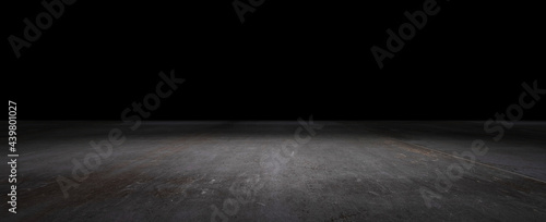 Obraz na plátne Dark Ground Floor Concrete Background Empty Scene for Presentation and Placement