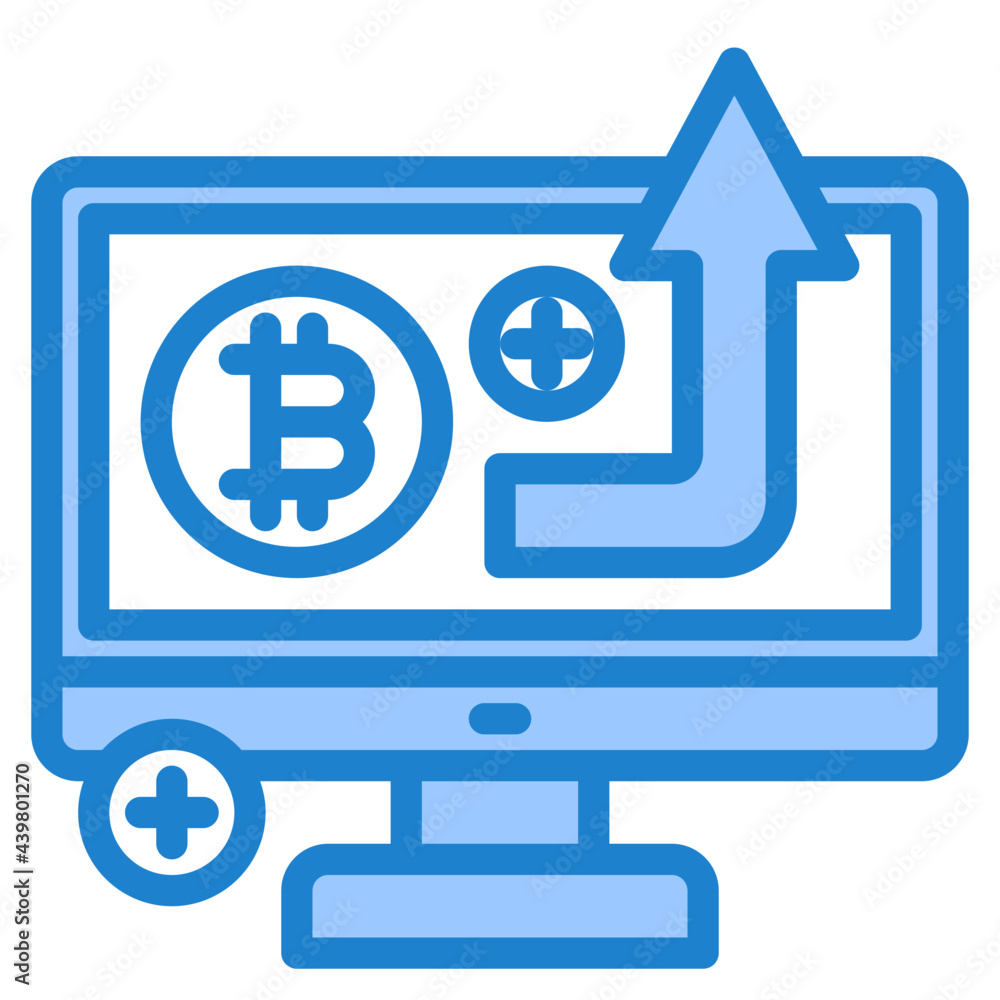 bitcoin blue style icon bitcoin blue style icon