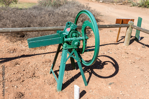 Fotografija Historic hand operated lucern chaff cutter
