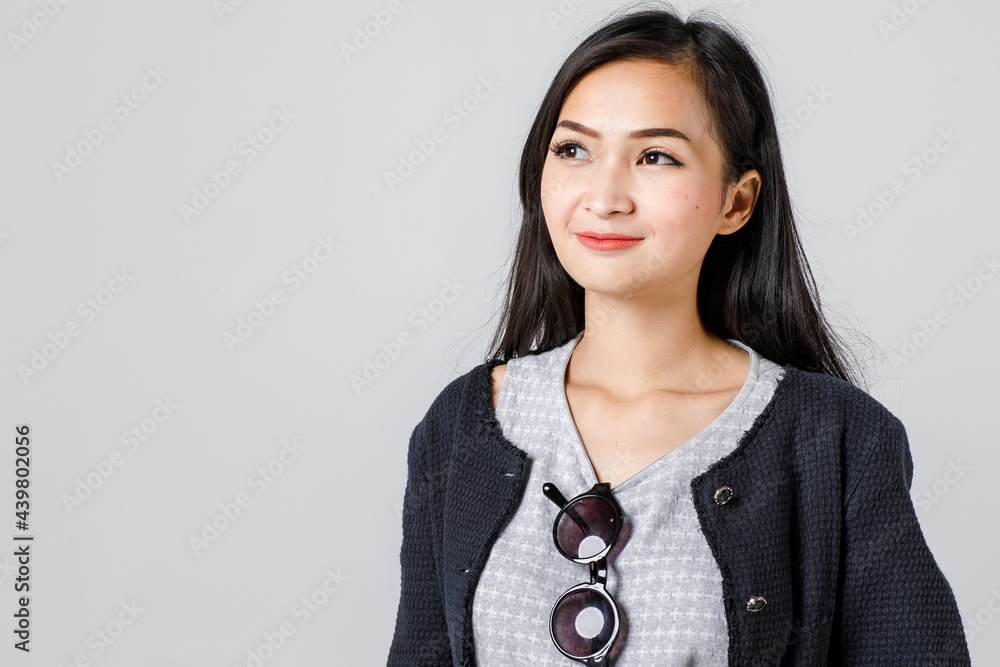 Asian woman isolated on white background. Asian woman isolated on white background.