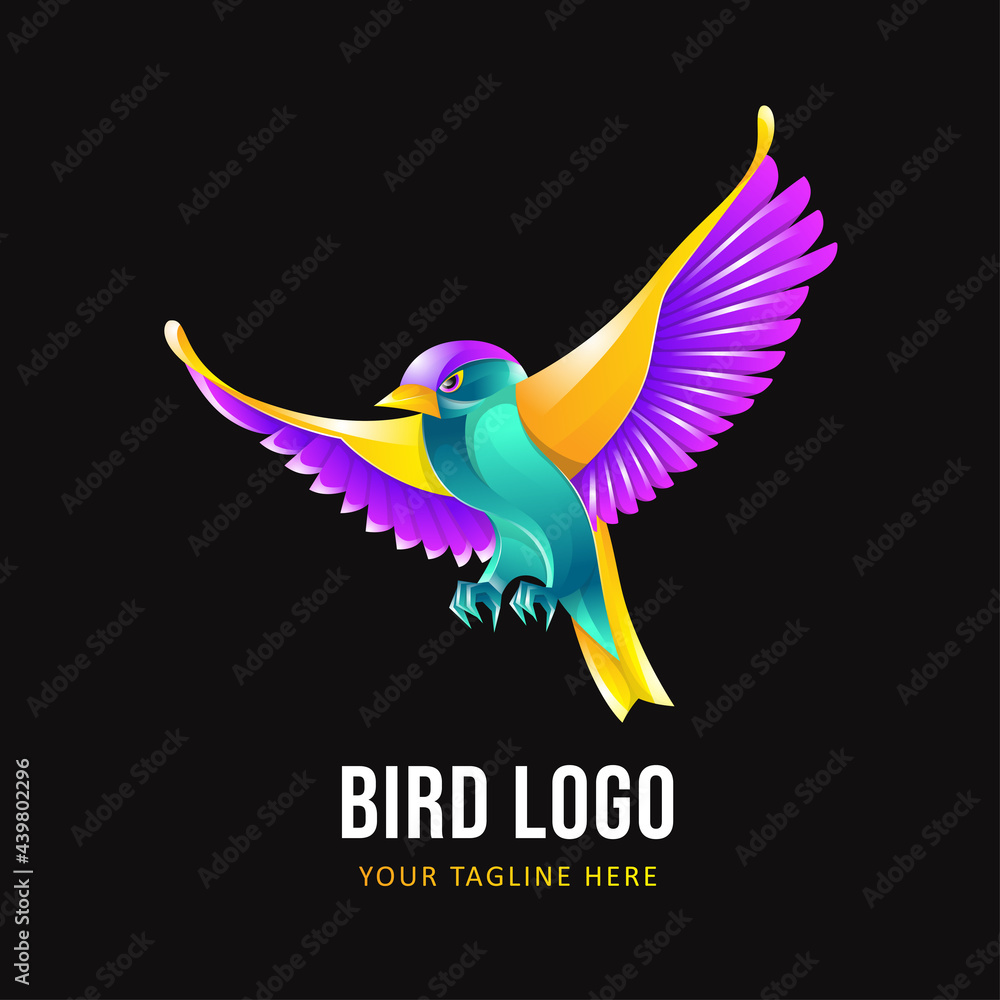 Fototapeta premium Bird Logo Template. Colorful Animal logo