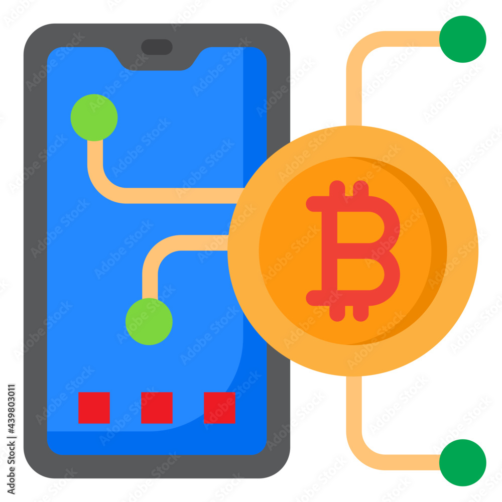 bitcoin flat style icon bitcoin flat style icon