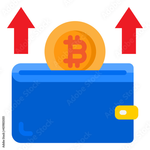 bitcoin flat style icon