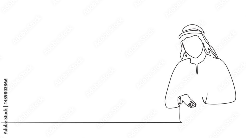 Animated self drawing of single continuous line draw an Arab male pours hand sanitizer into his palms to avoid germs, more hygienic. Protection against corona virus. Full length one line animation. Animated self drawing of single continuous line draw an Arab male pours hand sanitizer into his palms to avoid germs, more hygienic. Protection against corona virus. Full length one line animation.