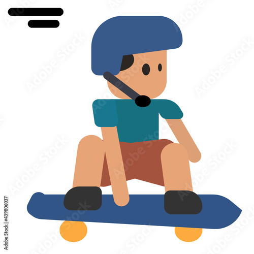skateboarding boy icon