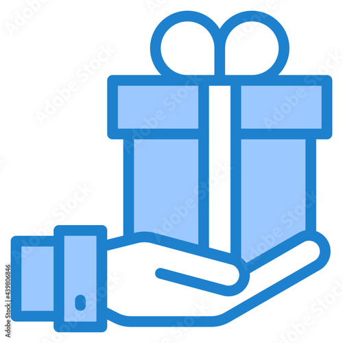 giftbox blue style icon