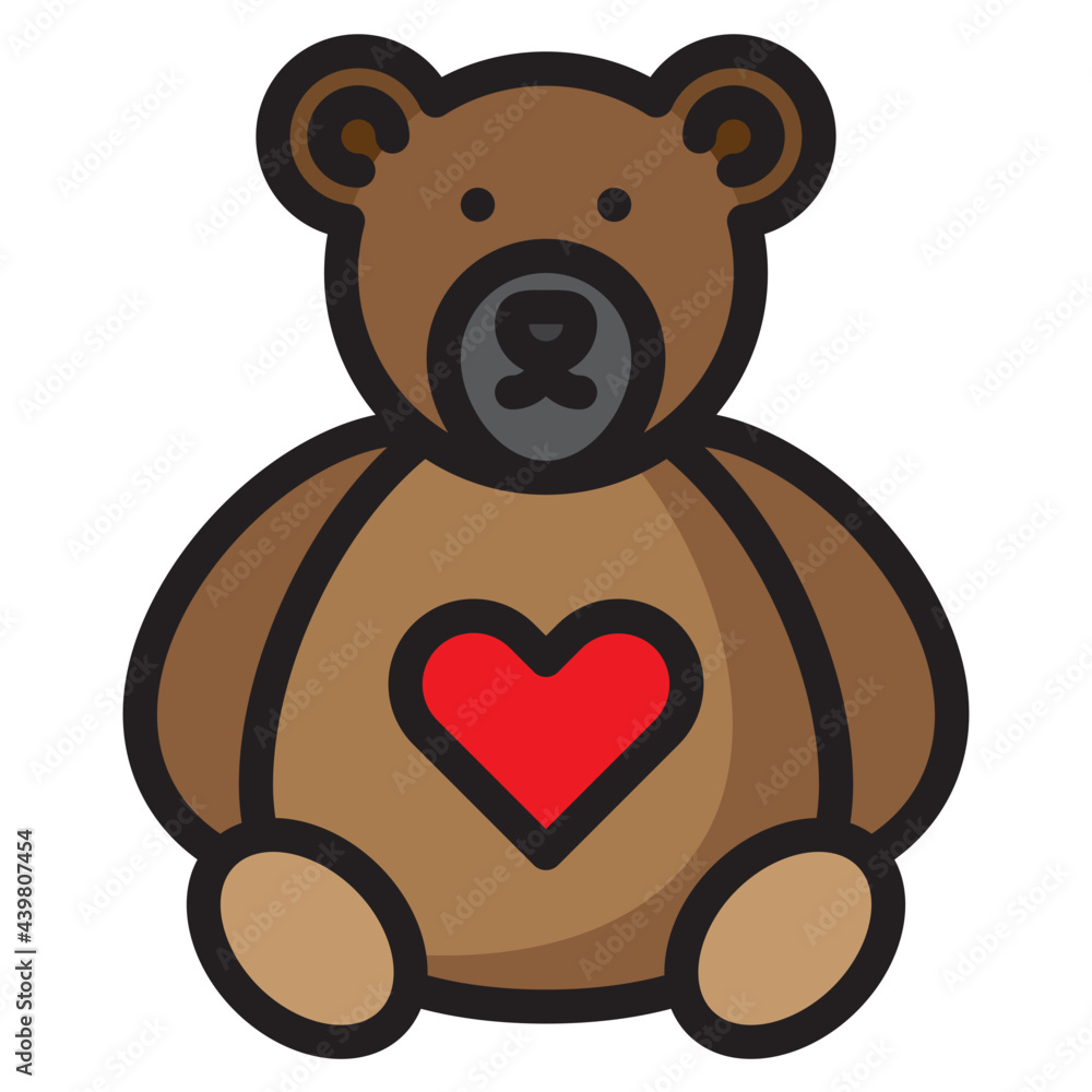 bear color line style icon bear color line style icon