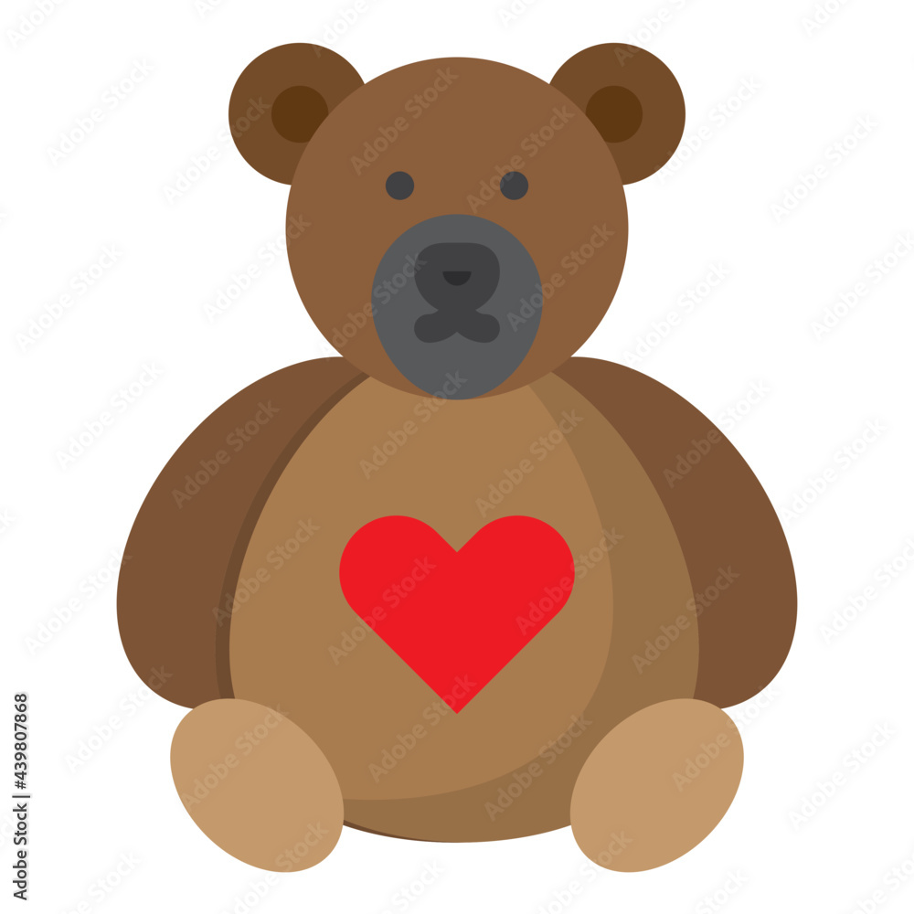 bear flat style icon bear flat style icon
