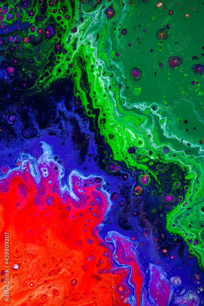 Abstract painting using colourful acrylic paint Abstract painting using colourful acrylic paint
