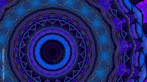 Abstract kaleidoscope hypnotic background. Filmed on rock concert.