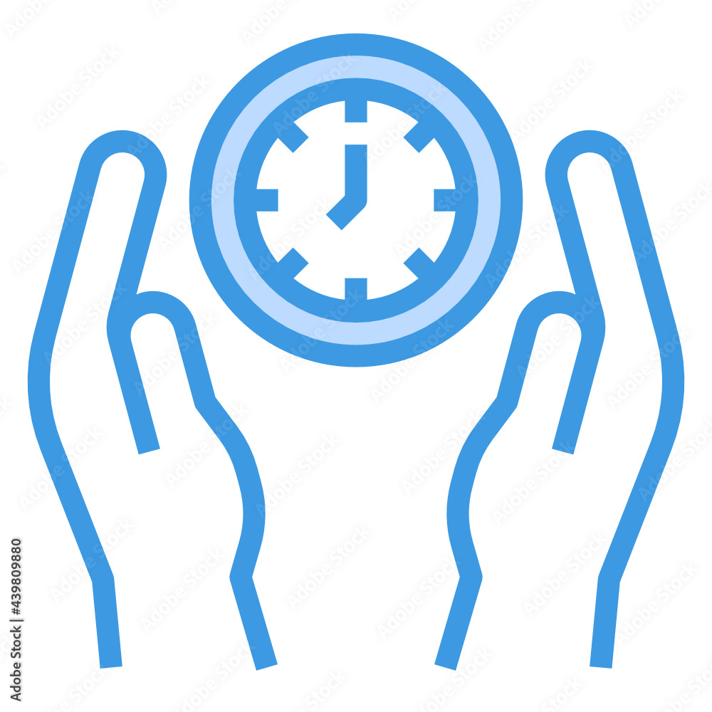 Save Time blue outline icon Save Time blue outline icon