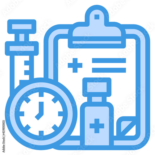 Vaccine blue outline icon