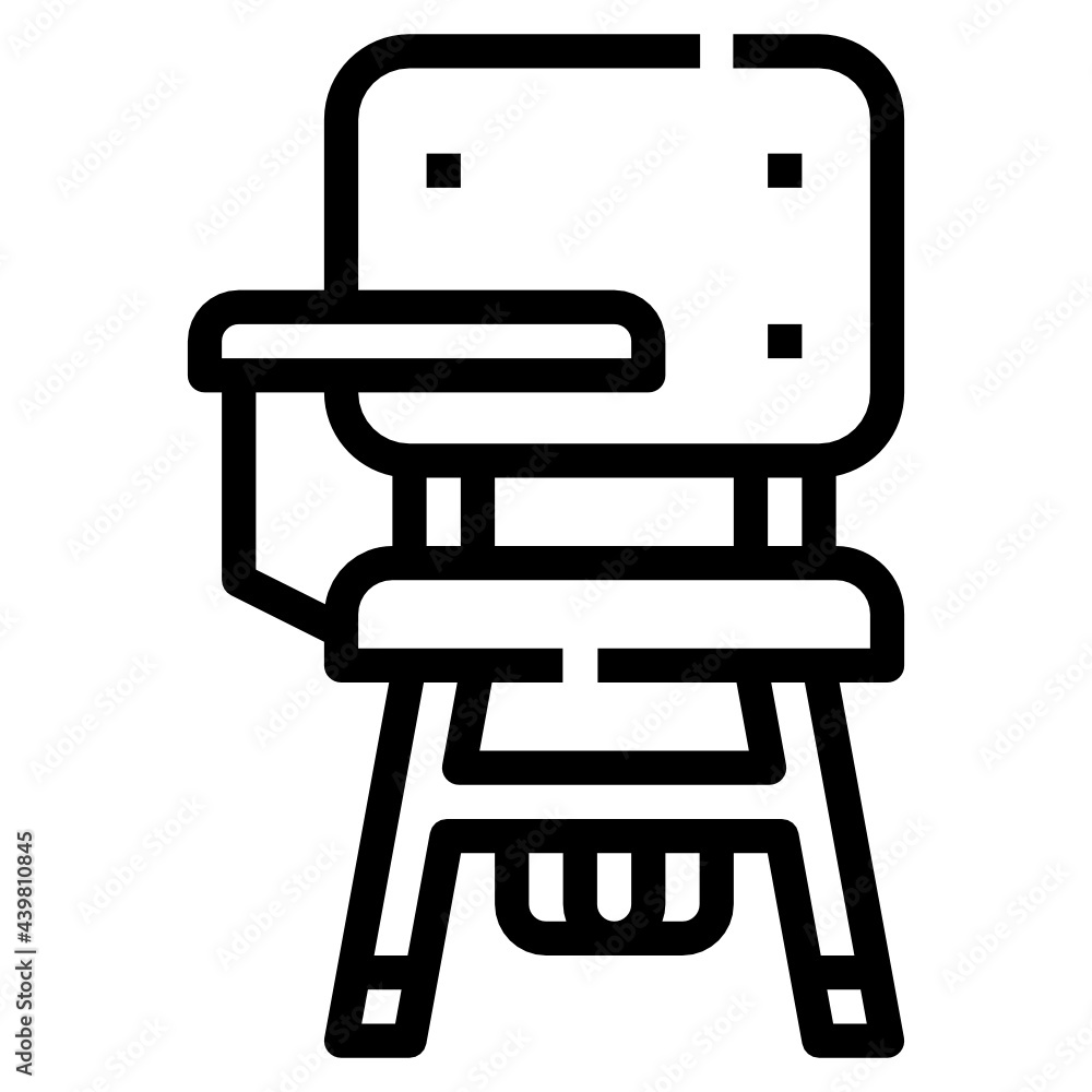 Fototapeta premium desk line icon