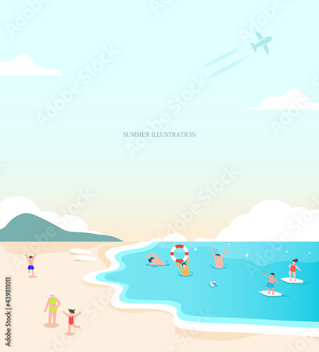 Summer welcome slim background illustration  © DAWOOL