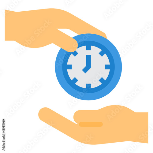 Spend Time flat icon