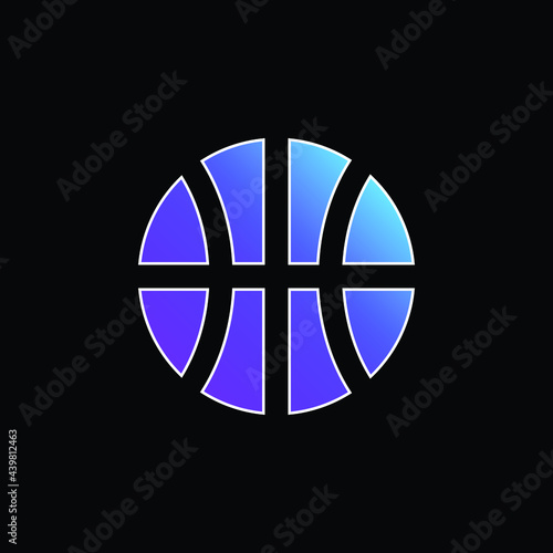 Baseball Ball blue gradient vector icon