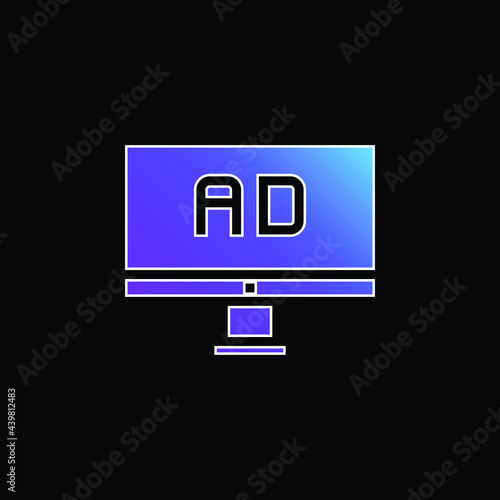 Advertising blue gradient vector icon