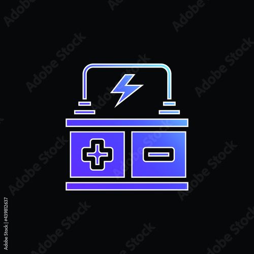 Battery blue gradient vector icon
