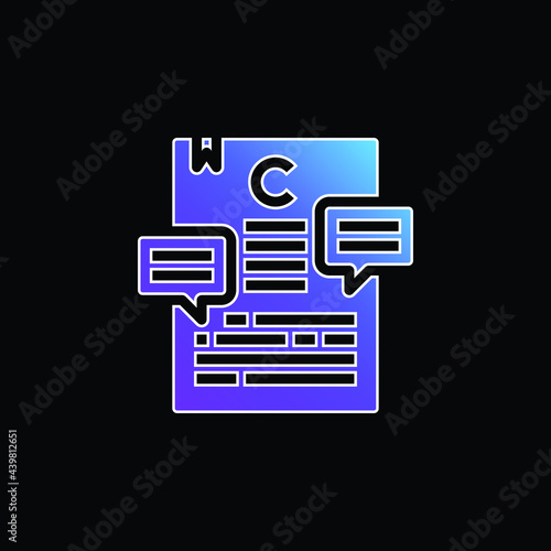 Article blue gradient vector icon