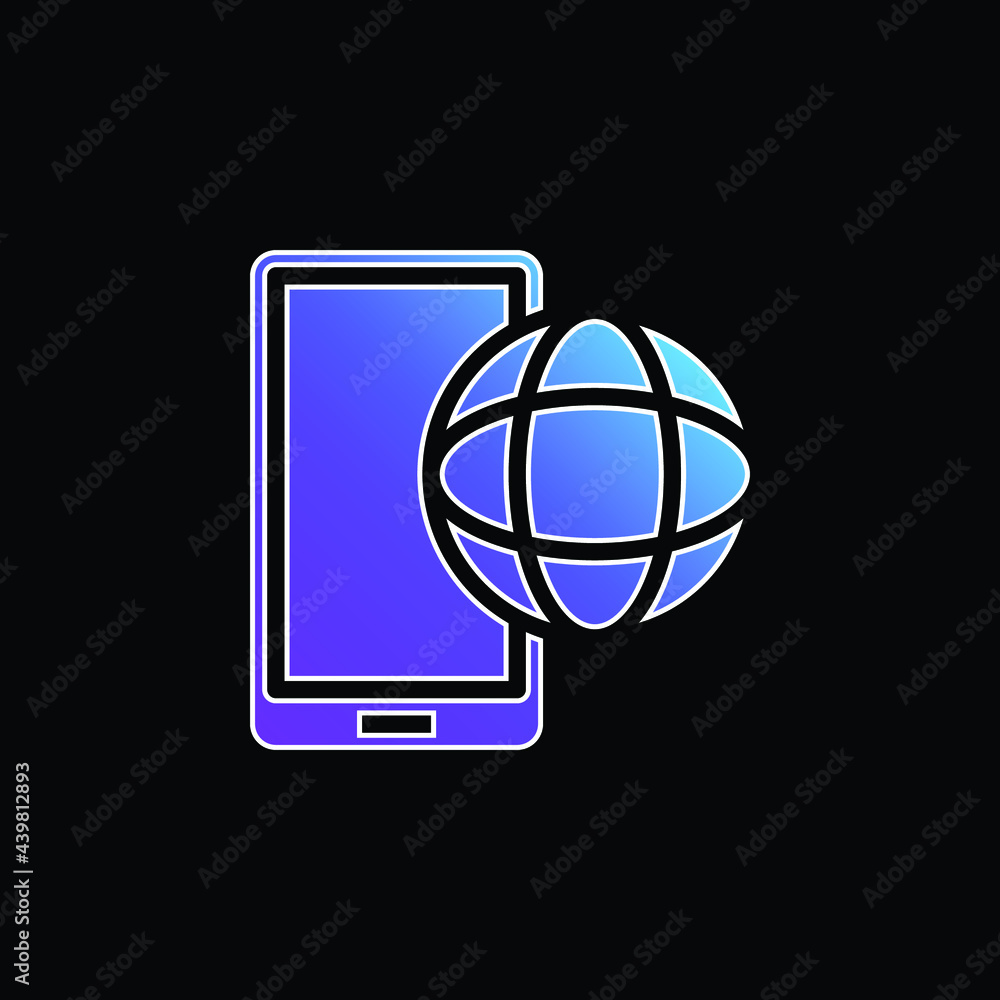 App blue gradient vector icon App blue gradient vector icon