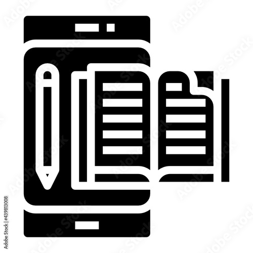 ebook glyph icon