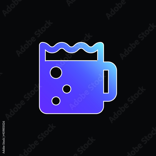 Beer blue gradient vector icon