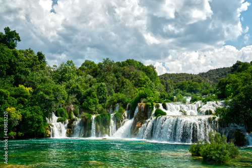 Waterfall    Skradinski Buk    in Krka National Park in Croatia  Europe  HDR