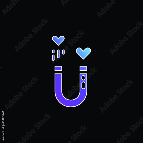 Attraction blue gradient vector icon