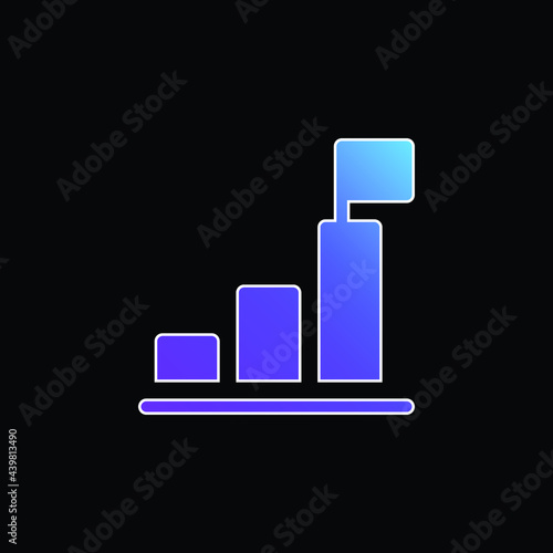 Bar Chart blue gradient vector icon