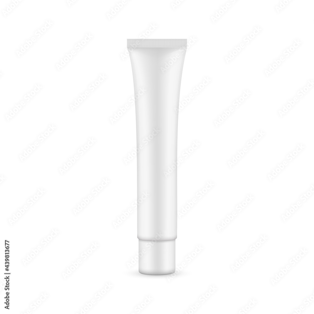 Small Cosmetic Tube Mockup Isolated on White Background. Vector Illustration Small Cosmetic Tube Mockup Isolated on White Background. Vector Illustration