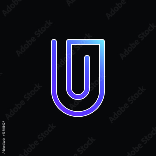 Attach blue gradient vector icon