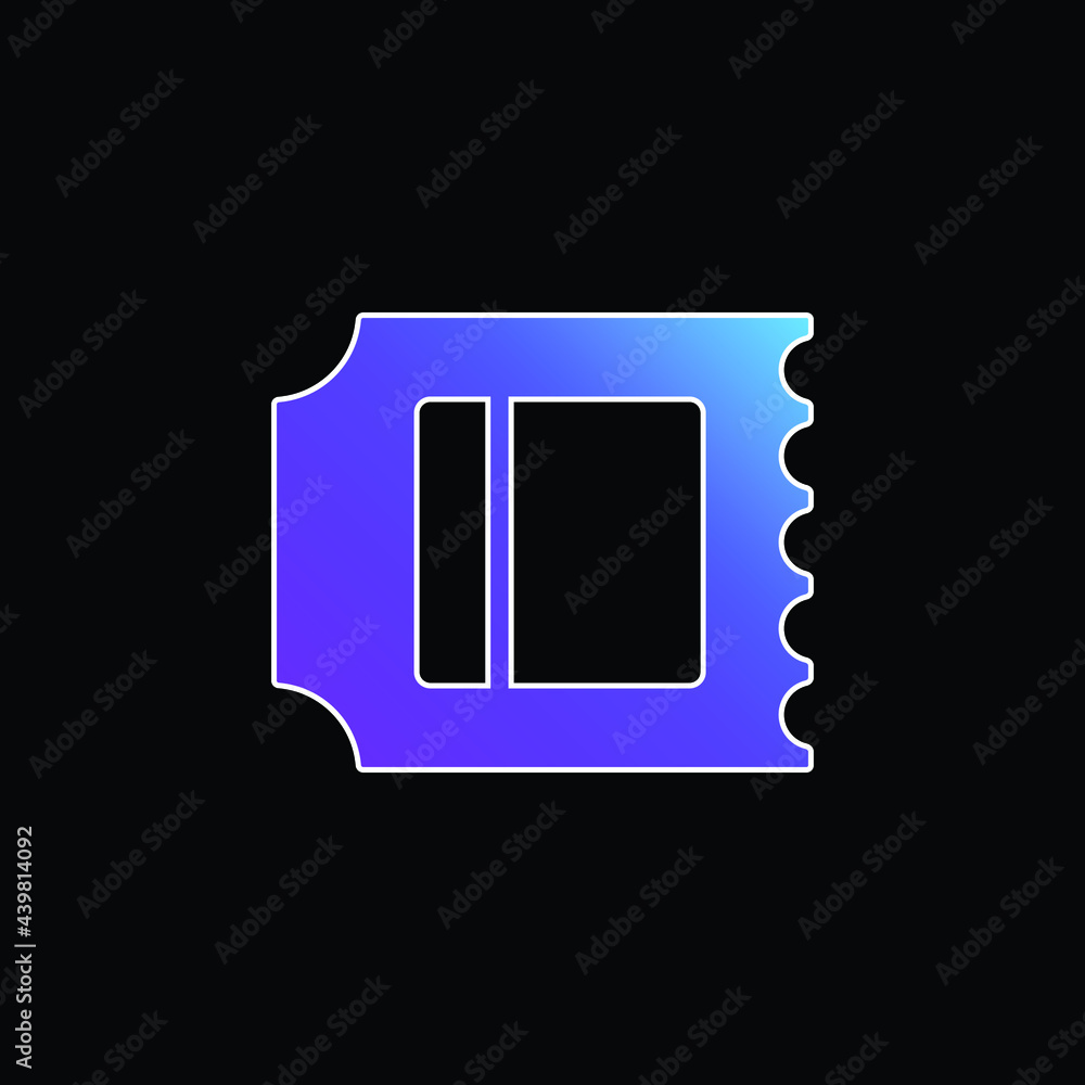 American Football Game Ticket blue gradient vector icon American Football Game Ticket blue gradient vector icon