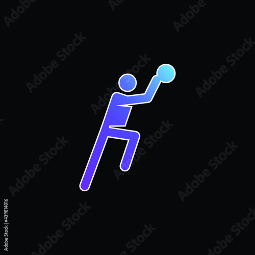 Basketball Player blue gradient vector icon