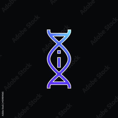 Adn blue gradient vector icon