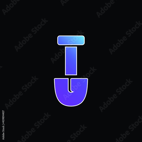 Big Shovel blue gradient vector icon