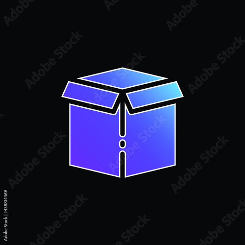 Box blue gradient vector icon