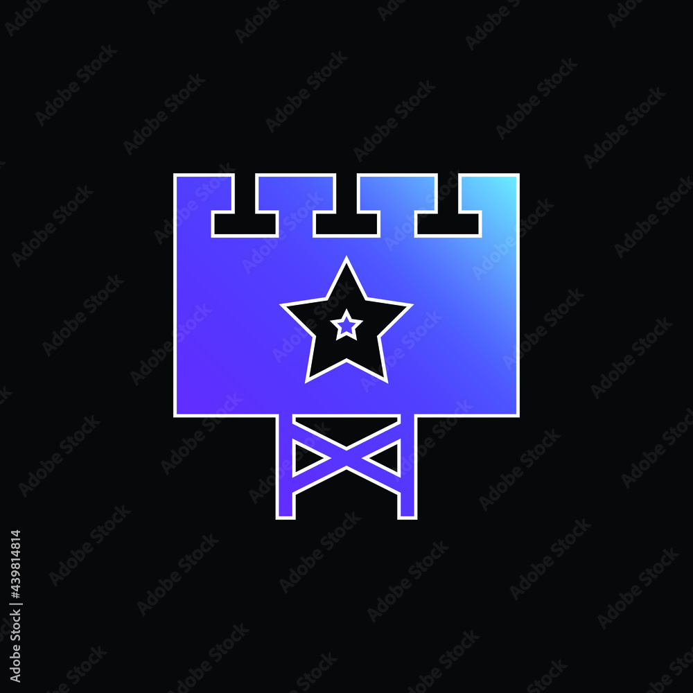 Billboard blue gradient vector icon Billboard blue gradient vector icon