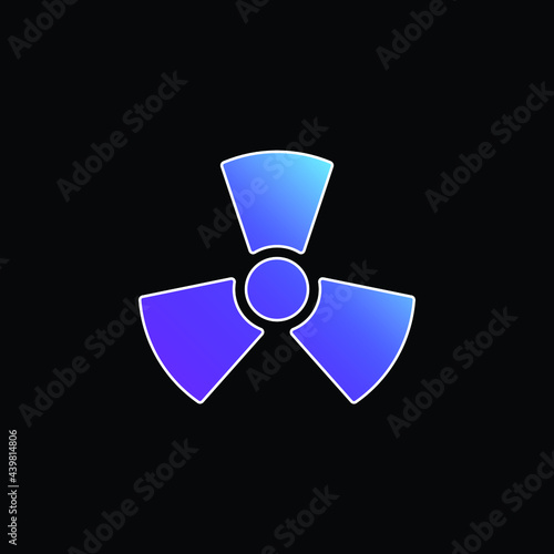 Biohazard blue gradient vector icon