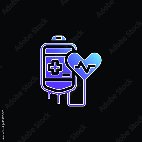 Blood Donation blue gradient vector icon