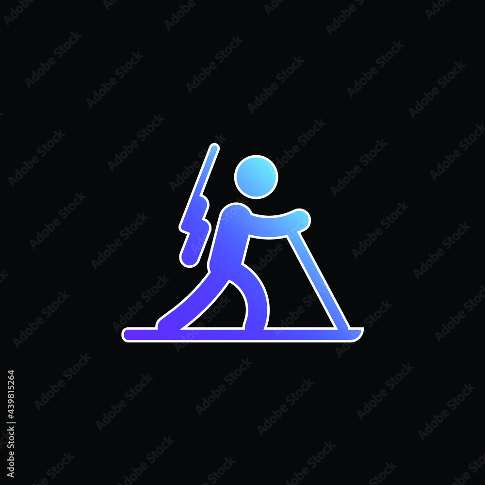Biathlon blue gradient vector icon Biathlon blue gradient vector icon
