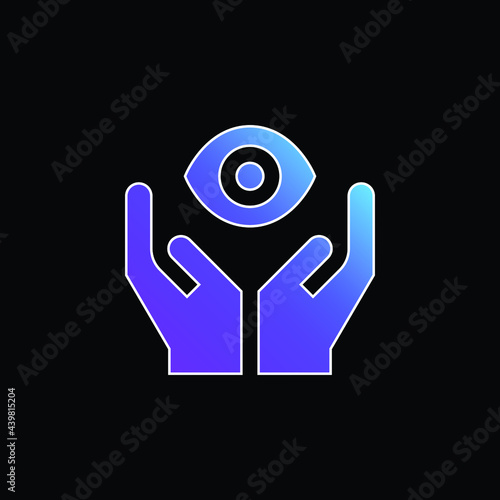 Blindness blue gradient vector icon