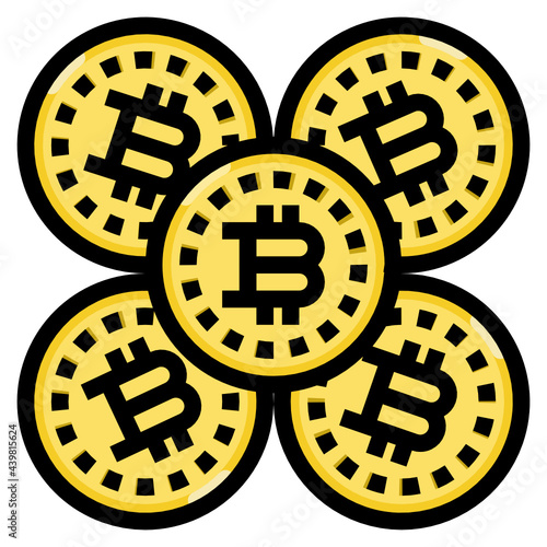 cryptocurrency line icon